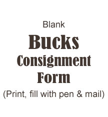 Blank Bucks Consignment Form